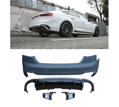 Audi RS5 stiliaus galinis bamperis su difuzoriumi (2018-)